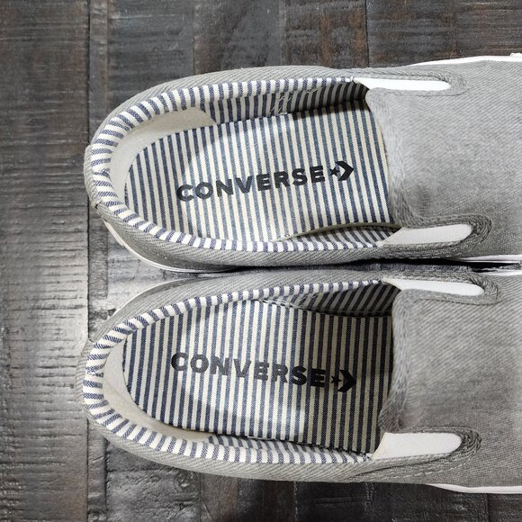 CONVERSE ALL STAR WOMENS' SLIP ON GRAY SHOES-SIZE 8-GREAT CONDITION! - Picture 6 of 8